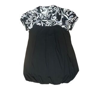 Bebe black and white babydoll dress Size Medium